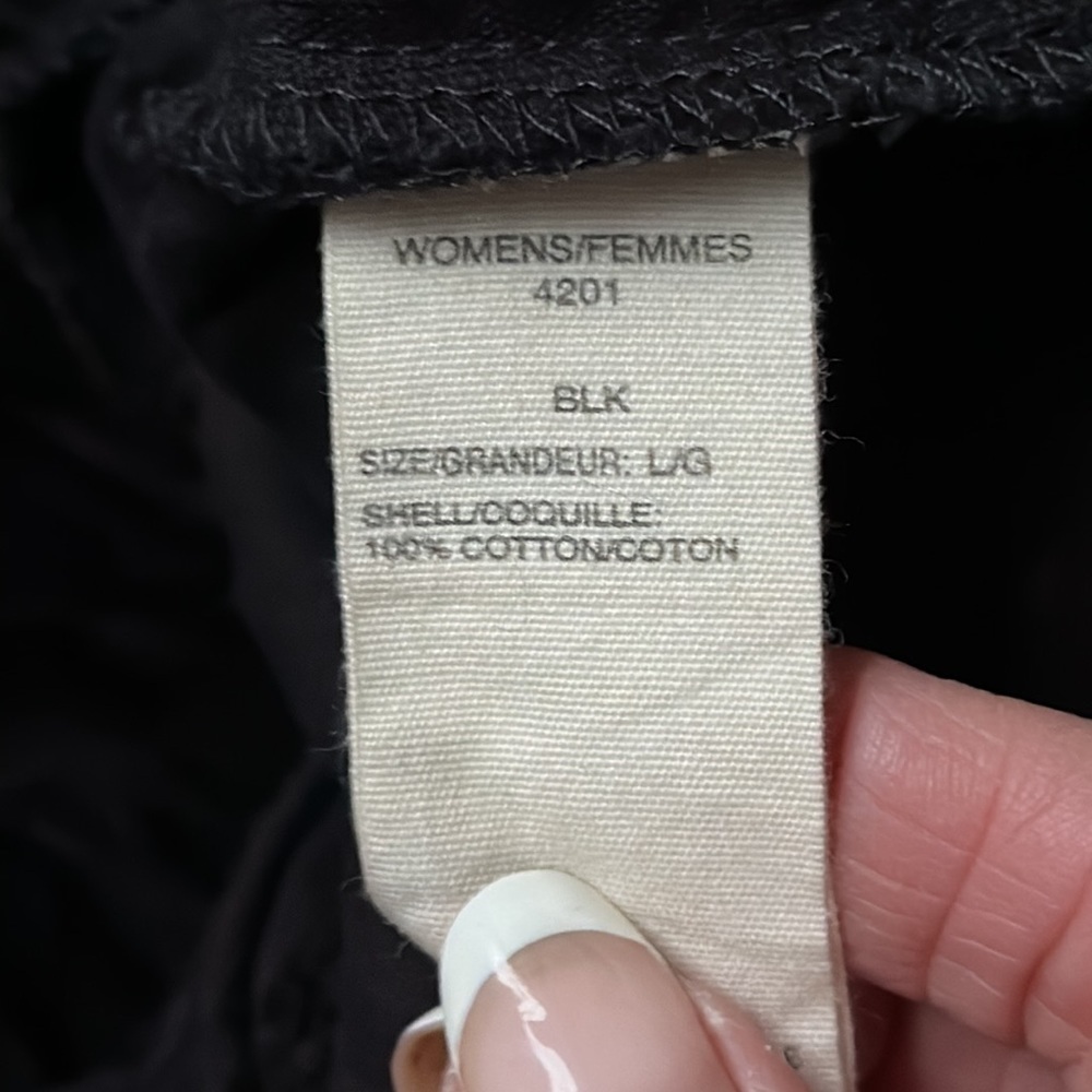 Woolrich vest size Large black ribbed faux velvet zipper front - Picture 9 of 9